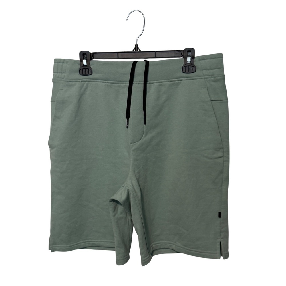 On Cloud Running Sweat Shorts Mens Large Green Fleece Athletic Drawstring 9"